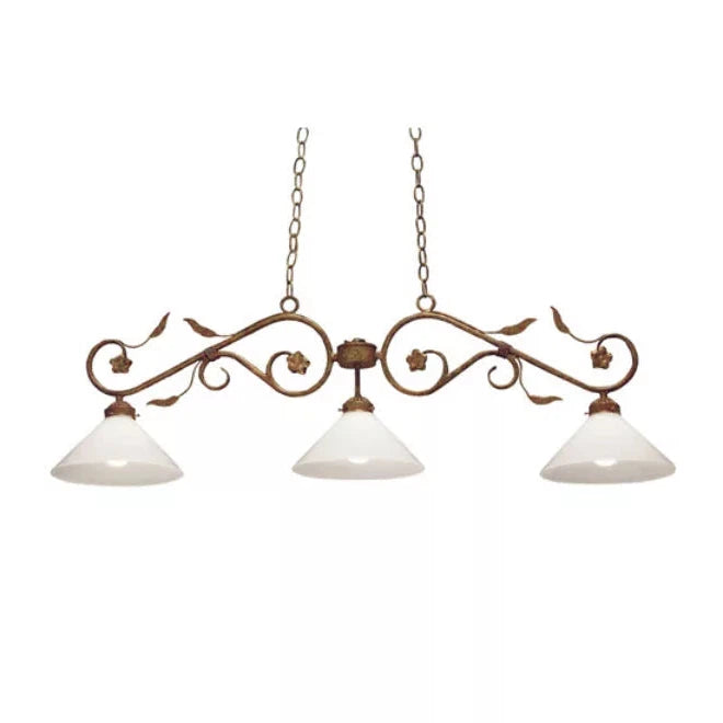 2nd Ave Lighting 48″ Long Bordeaux 3 Light Island Pendant