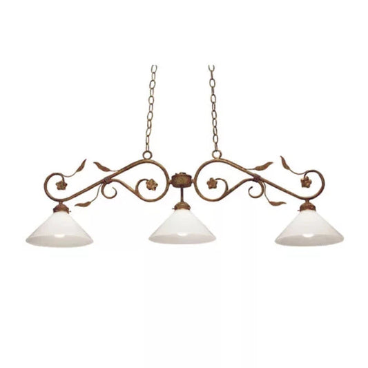 2nd Ave Lighting 48″ Long Bordeaux 3 Light Island Pendant