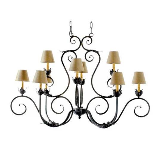 2nd Ave Lighting 48″ Long Claire 10 Light Oblong Chandelier