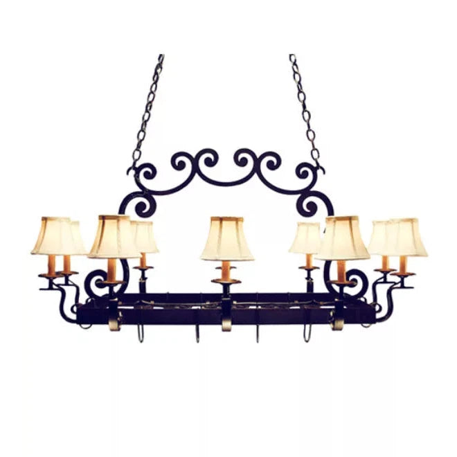 2nd Ave Lighting 48″ Long Tourelle 10 Light Pot Rack