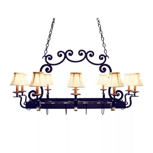 2nd Ave Lighting 48″ Long Tourelle 10 Light Pot Rack