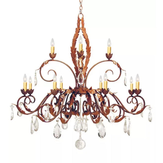 2nd Ave Lighting 48″ Wide Country French 12 Light Two Tier Chandelier