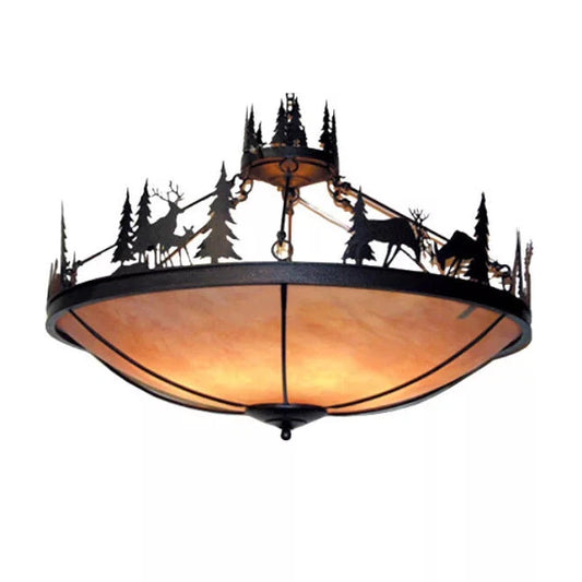 2nd Ave Lighting 48″ Wide Woodland Inverted Pendant