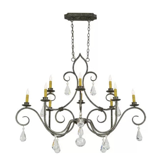 2nd Ave Lighting 48″L Celine Oval 10 LT Chandelier