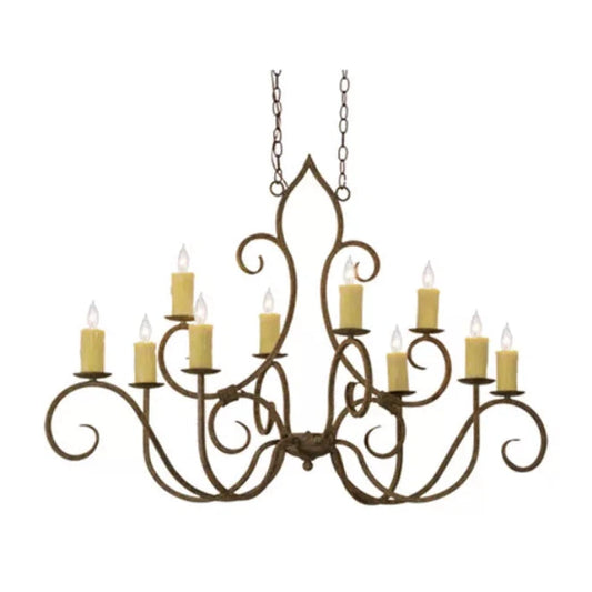 2nd Ave Lighting 48″L Clifton 10 LT Oblong Chandelier