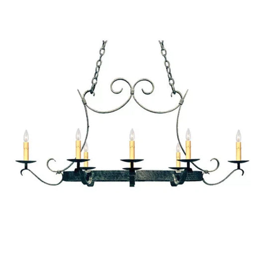 2nd Ave Lighting 51″ Long Handforged Oval Pot Rack