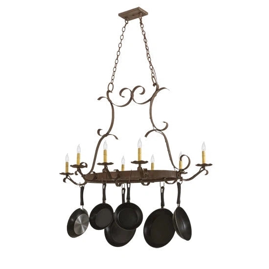 2nd Ave Lighting 53″L Laramie 8 LT Pot Rack