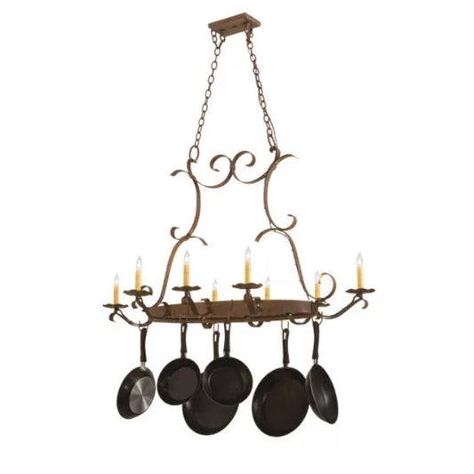 2nd Ave Lighting 53″L Laramie 8 LT Pot Rack