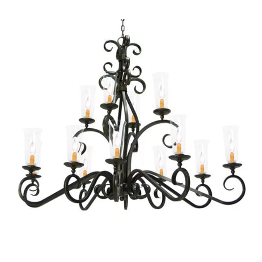 2nd Ave Lighting 60″ Wilkes Two Tier Oblong Chandelier