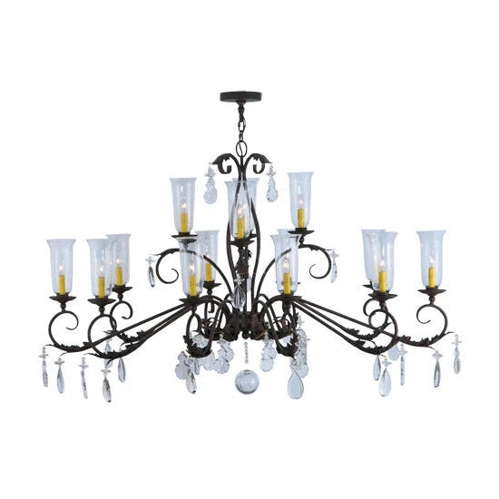 2nd Ave Lighting 62″ Long Windsor 14 Light Oblong Chandelier