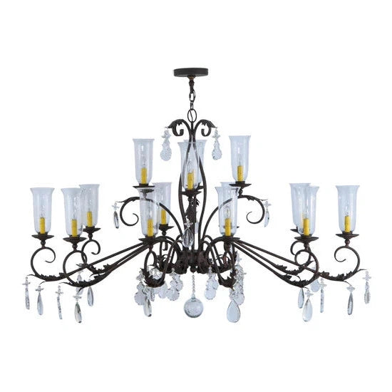 2nd Ave Lighting 62″ Long Windsor 14 Light Oblong Chandelier