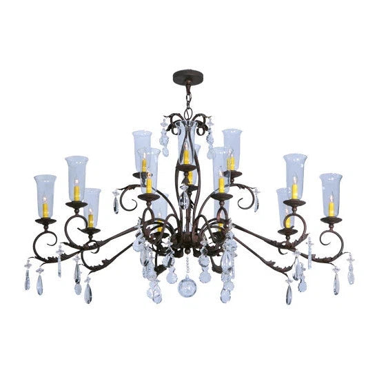 2nd Ave Lighting 62″ Long Windsor 14 Light Oblong Chandelier