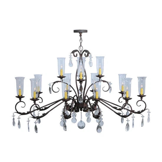 2nd Ave Lighting 62″ Long Windsor 14 Light Oblong Chandelier