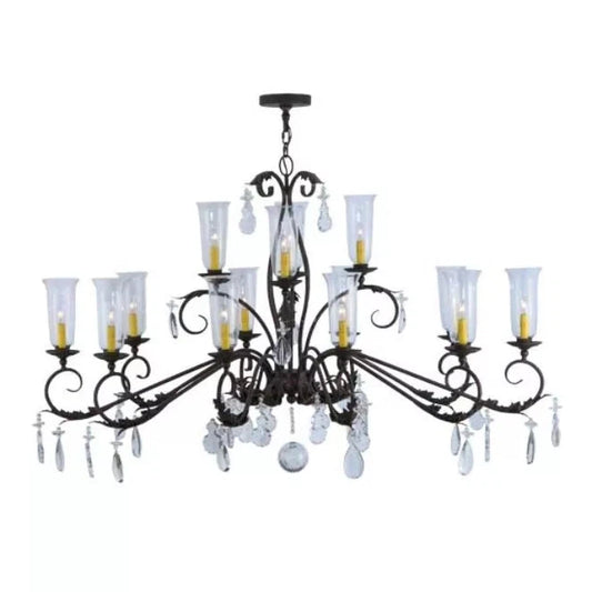2nd Ave Lighting 62″ Long Windsor 14 Light Oblong Chandelier