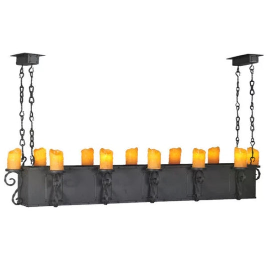 2nd Ave Lighting 68" Long Carpathian 12 Light Oblong Chandelier