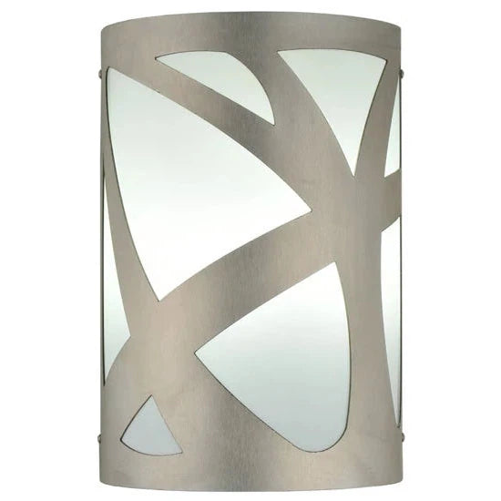 2nd Ave Lighting 8″ Wide Mosaic Brushed Stainless Steel Wall Sconce