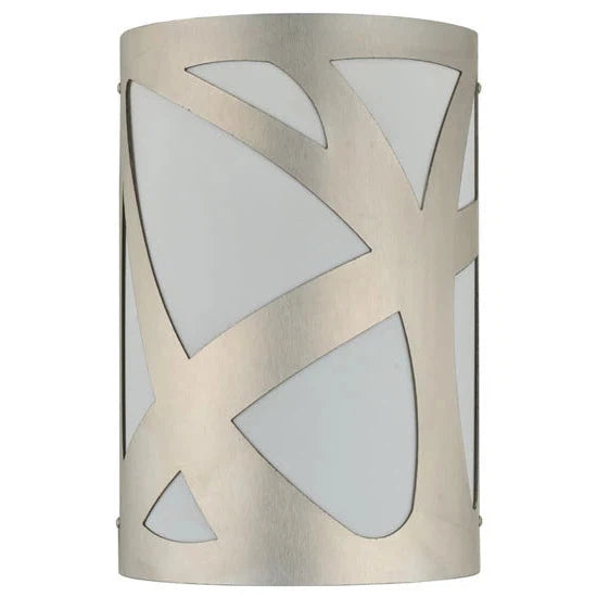 2nd Ave Lighting 8″ Wide Mosaic Brushed Stainless Steel Wall Sconce