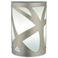 2nd Ave Lighting 8″ Wide Mosaic Brushed Stainless Steel Wall Sconce