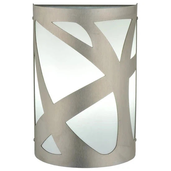 2nd Ave Lighting 8″ Wide Mosaic Brushed Stainless Steel Wall Sconce