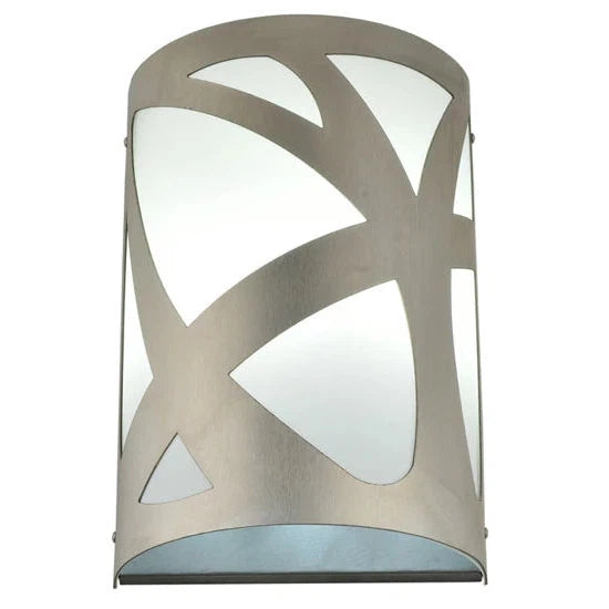 2nd Ave Lighting 8″ Wide Mosaic Brushed Stainless Steel Wall Sconce