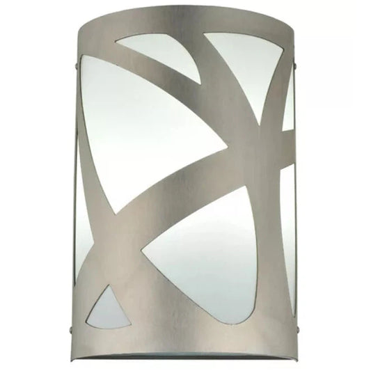 2nd Ave Lighting 8″ Wide Mosaic Brushed Stainless Steel Wall Sconce