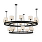 2nd Ave Lighting 81″ Chestnut Hill 2 Tier Semi-Flushmount