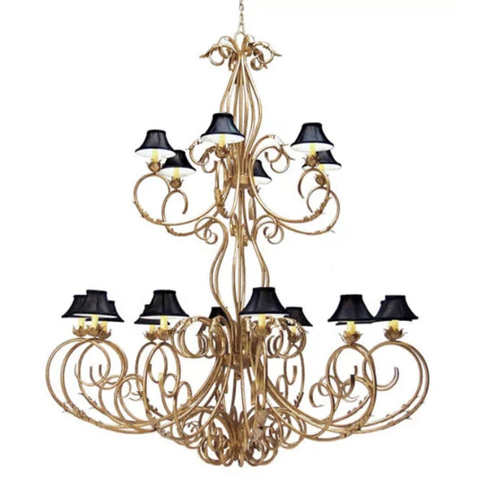 2nd Ave Lighting 84″ Wide Alexandria 18 Light Two Tier Chandelier