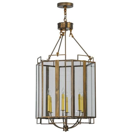 2nd Ave Lighting Abbey 24" Wide Six Sided Pendant in Antique Copper Finish