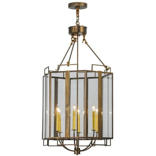 2nd Ave Lighting Abbey 24" Wide Six Sided Pendant in Antique Copper Finish