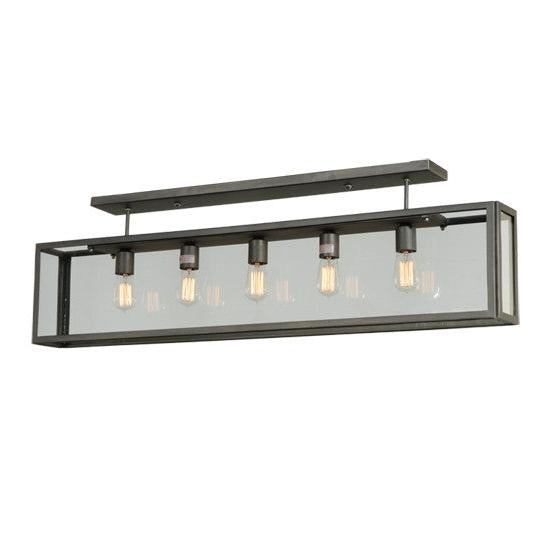 2nd Ave Lighting Affinity 47" Long Semi-Flushmount in Matte Clear Finish