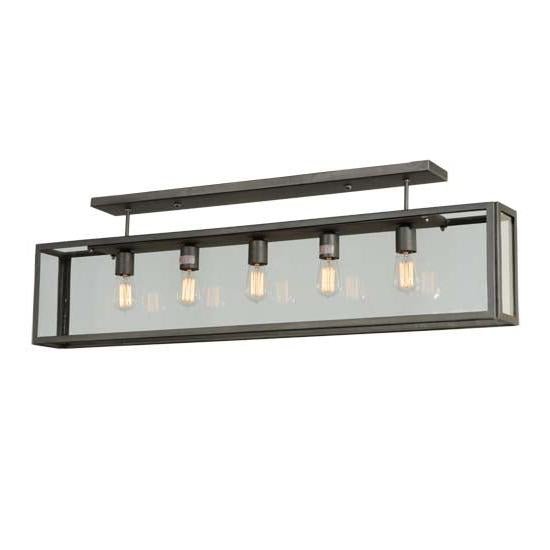2nd Ave Lighting Affinity 47" Long Semi-Flushmount in Matte Clear Finish