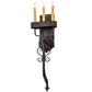 2nd Ave Lighting Ahriman 10" 3-Light Smoke Gothic Style Frame Wall Sconce