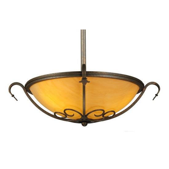 2nd Ave Lighting Alaine 24" Wide Gilded Tobacco Semi-Flushmount