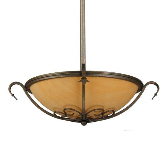 2nd Ave Lighting Alaine 24" Wide Gilded Tobacco Semi-Flushmount
