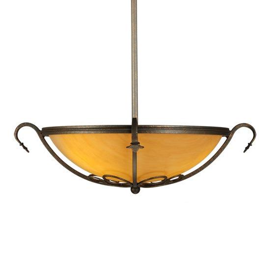 2nd Ave Lighting Alaine 24" Wide Gilded Tobacco Semi-Flushmount
