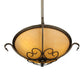 2nd Ave Lighting Alaine 24" Wide Gilded Tobacco Semi-Flushmount