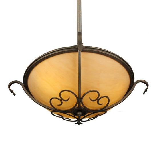 2nd Ave Lighting Alaine 24" Wide Gilded Tobacco Semi-Flushmount