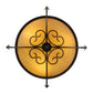 2nd Ave Lighting Alaine 24" Wide Gilded Tobacco Semi-Flushmount
