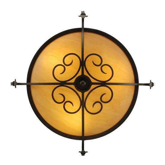 2nd Ave Lighting Alaine 24" Wide Gilded Tobacco Semi-Flushmount