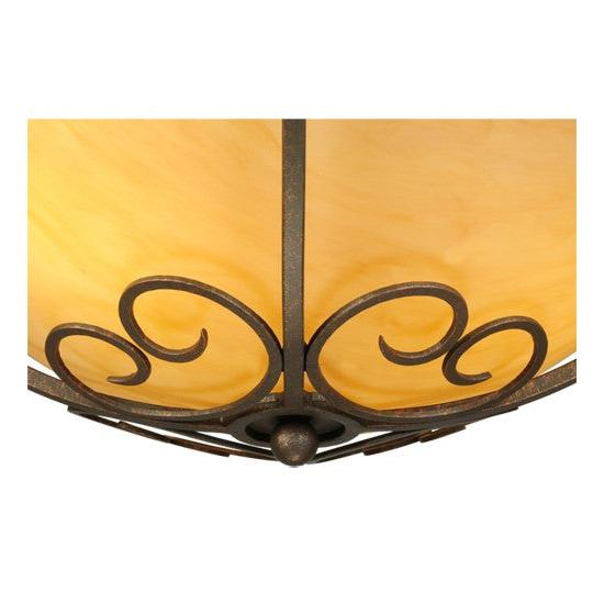 2nd Ave Lighting Alaine 24" Wide Gilded Tobacco Semi-Flushmount