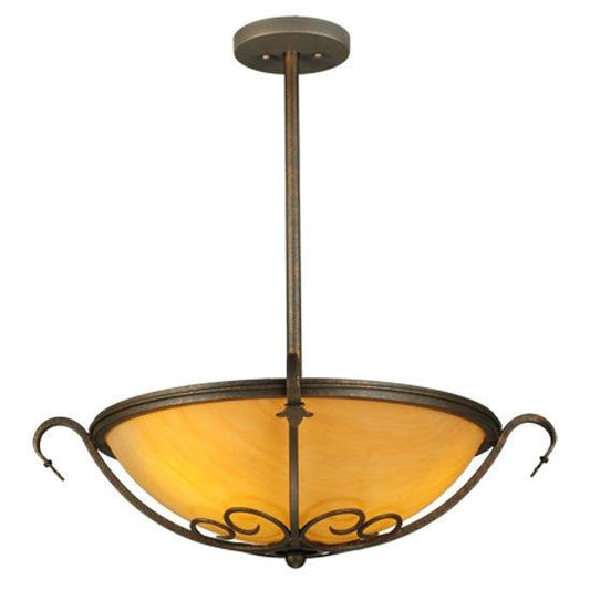 2nd Ave Lighting Alaine 24" Wide Gilded Tobacco Semi-Flushmount