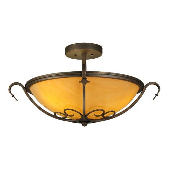 2nd Ave Lighting Alaine 24" Wide Semi-Flushmount in Gilded Tobacco Finish