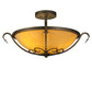 2nd Ave Lighting Alaine 24" Wide Semi-Flushmount in Gilded Tobacco Finish