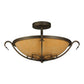 2nd Ave Lighting Alaine 24" Wide Semi-Flushmount in Gilded Tobacco Finish