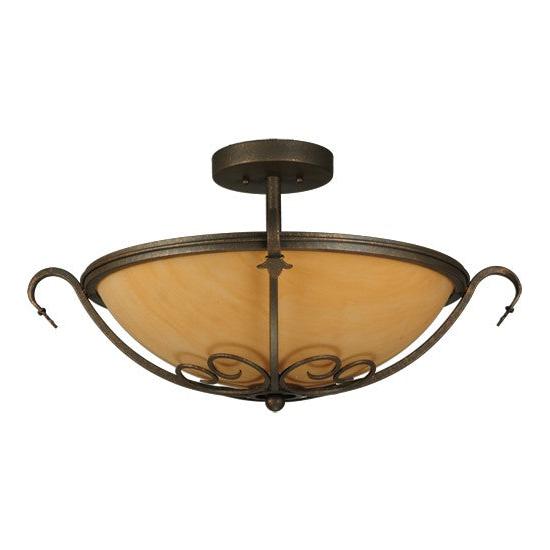 2nd Ave Lighting Alaine 24" Wide Semi-Flushmount in Gilded Tobacco Finish