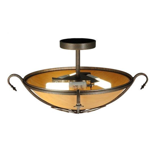 2nd Ave Lighting Alaine 24" Wide Semi-Flushmount in Gilded Tobacco Finish