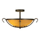2nd Ave Lighting Alaine 24" Wide Semi-Flushmount in Gilded Tobacco Finish