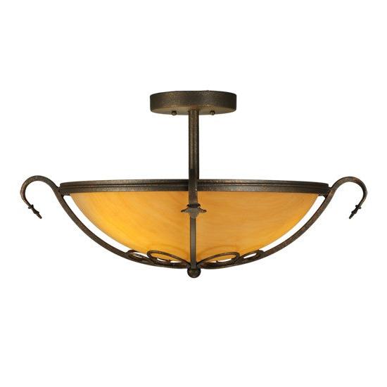 2nd Ave Lighting Alaine 24" Wide Semi-Flushmount in Gilded Tobacco Finish