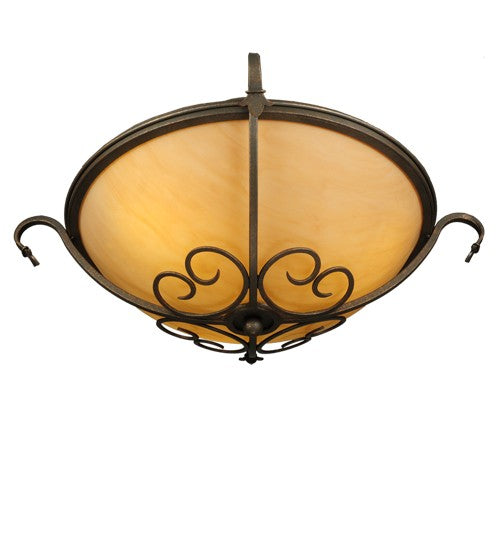 2nd Ave Lighting Alaine 24" Wide Semi-Flushmount in Gilded Tobacco Finish