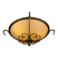 2nd Ave Lighting Alaine 24" Wide Semi-Flushmount in Gilded Tobacco Finish